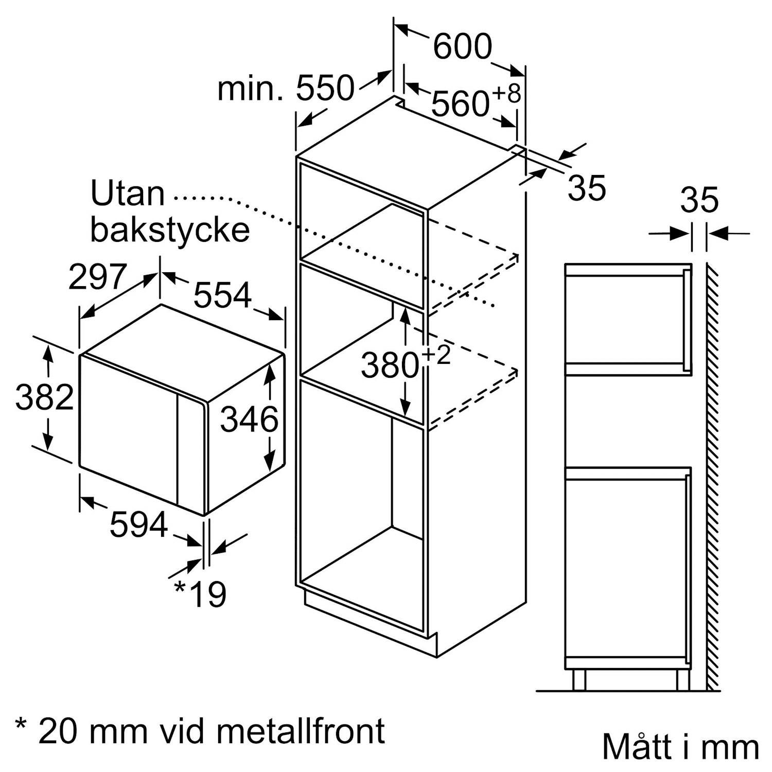 Bosch Indbygningsmikrovn BFL523MS0 - Billede 6
